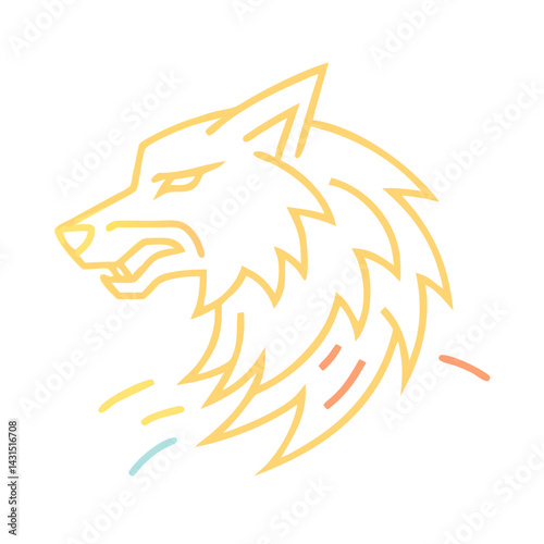 wolf  icon vector