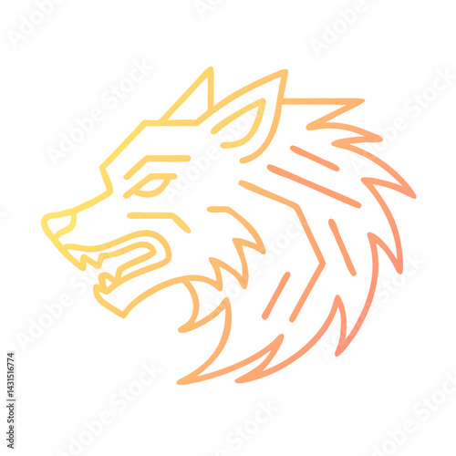 wolf  icon vector