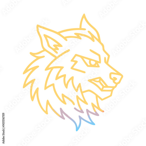 wolf  icon vector