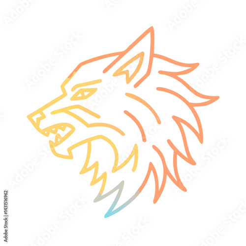 wolf  icon vector