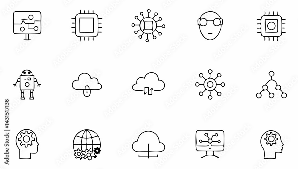 artificial intelligence set of web icons in line s.eps artificial intelligence set of web icons in line s.eps