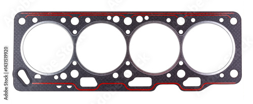 Obraz na płótnie engine head gasket isolated white background. car service and spare part repair concept w salonie