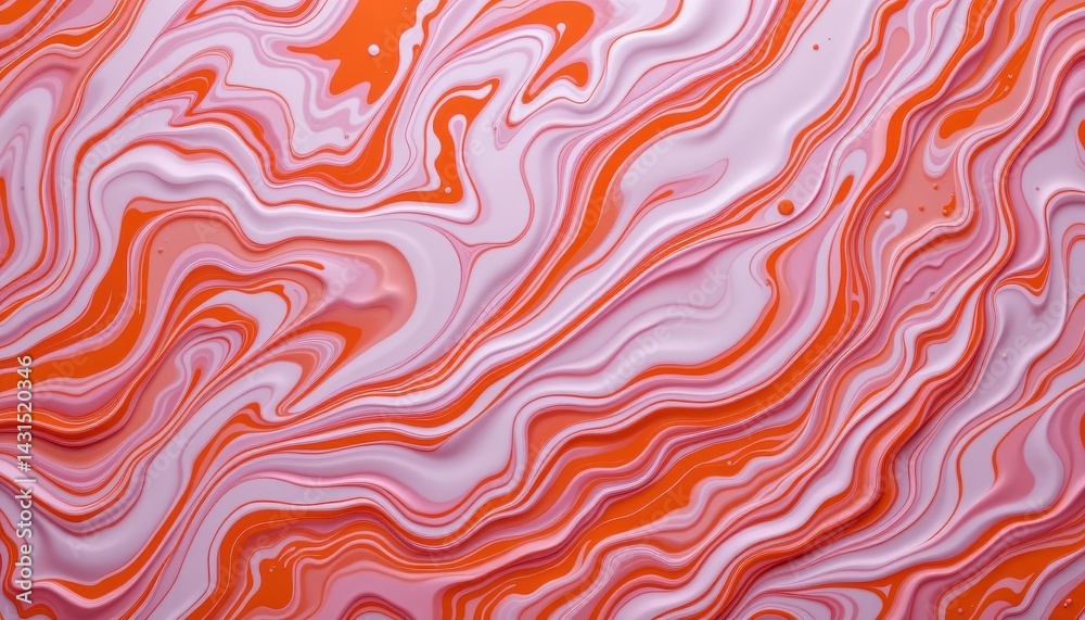 A swirling mixture of pink and orange liquids, creating abstract patterns. A swirling mixture of pink and orange liquids, creating abstract patterns.