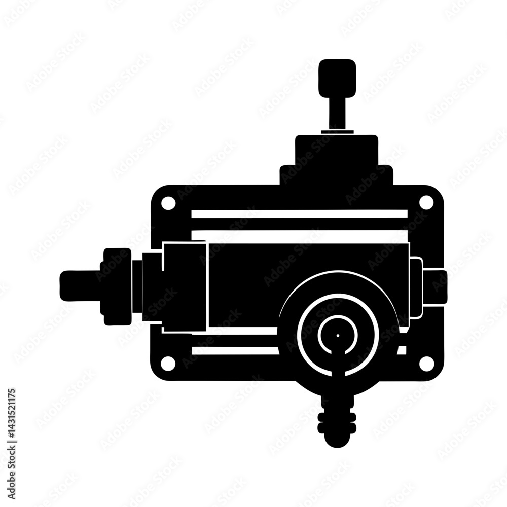 Obraz premium Actuator silhouette vector