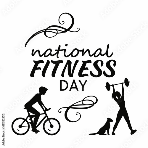 NATIONAL FITNESS DAY vector illustration photo