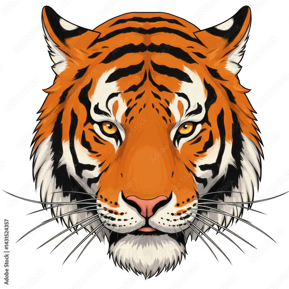 Fototapeta premium tiger head on transparent background