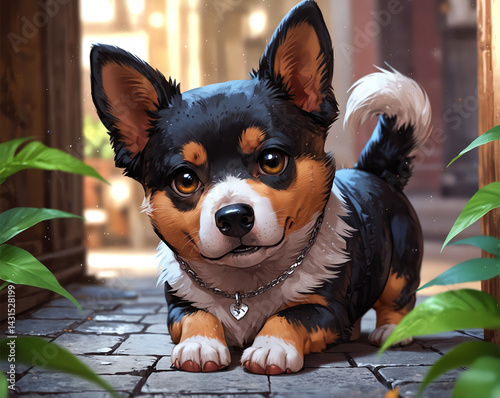 Stylized Australian Cattle Dog Breed