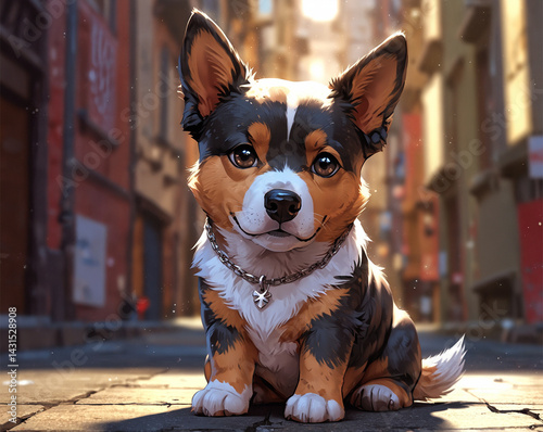 Stylized Australian Cattle Dog Breed