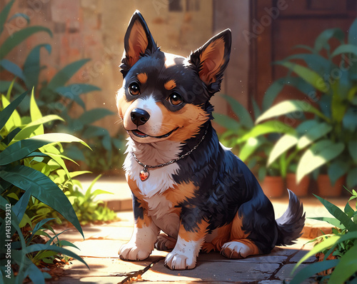 Stylized Australian Cattle Dog Breed