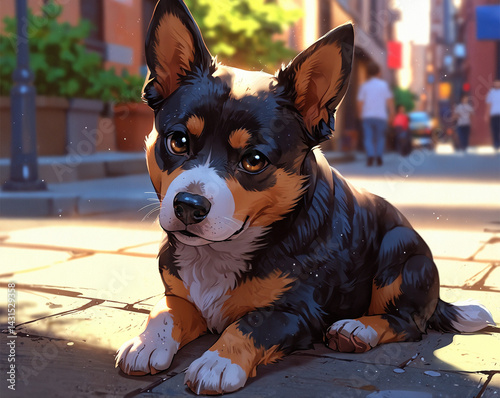 Stylized Australian Cattle Dog Breed