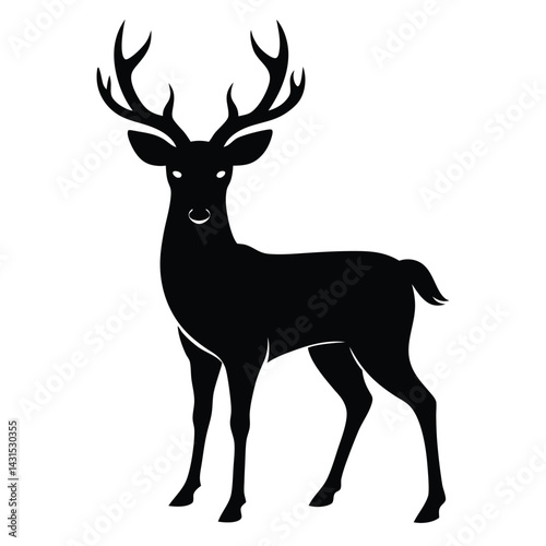 deer silhouette vector illustration