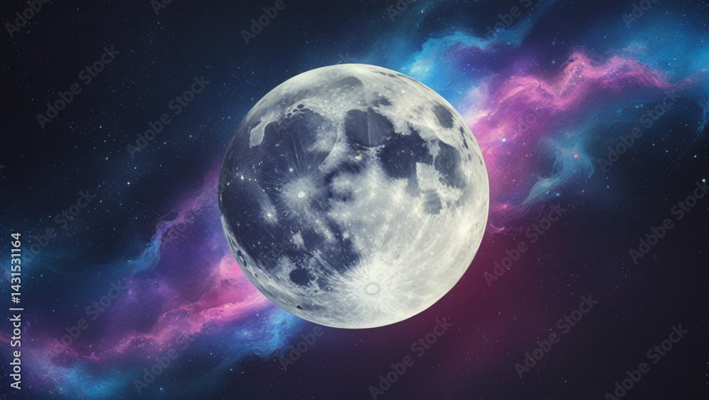Obraz premium Moon in space