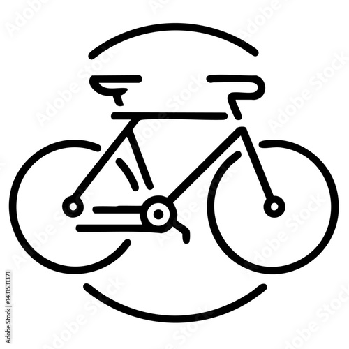 Pedal Power: Minimalist Bicycle Vector Line Art