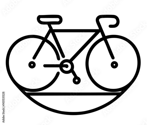 Pedal Power: Minimalist Bicycle Vector Line Art