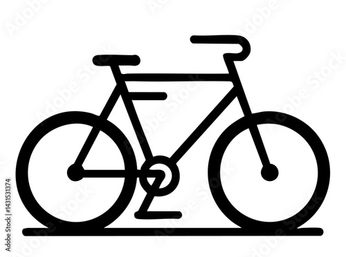 Pedal Power: Minimalist Bicycle Vector Line Art