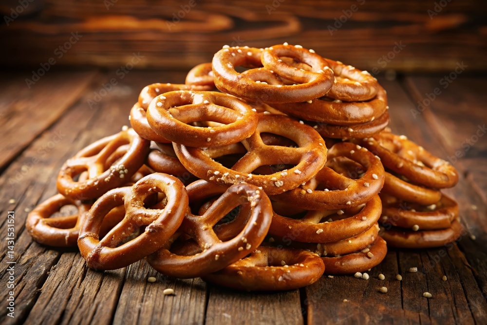Delicious Crispy Pretzels - Perfect Snack Food Photography Delicious Crispy Pretzels - Perfect Snack Food Photography