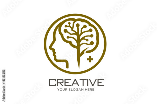 Creative Brain Logo Design. Medical logo Design