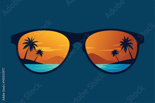 sunglasses-reflecting-a-tropical-beach-scene-- 