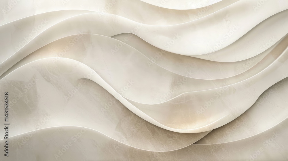 Obraz premium Abstract beige color wave flowing express the energetic signal. Seamless texture of vividness curve swirling convey sense of harmony and wonderful scene perfect for effect and graphic design. AIG51.
