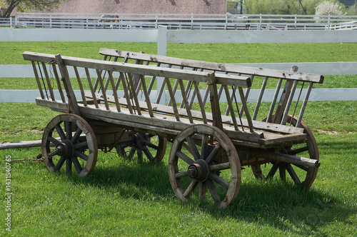 Large Antique Wooden Cart