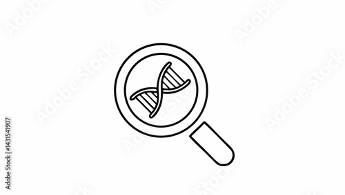 dna analysis icon  genetics testing  dna chain in .eps