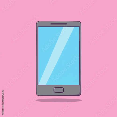 Modern Smartphone Device Illustration. Vector Image
