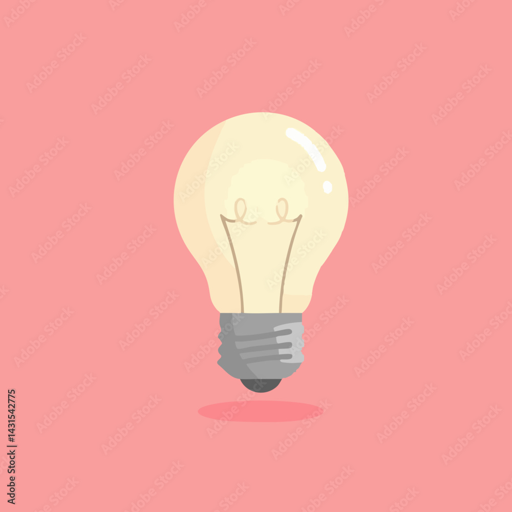 Illuminated Lightbulb Graphic Design Element. Vector Image Illuminated Lightbulb Graphic Design Element. Vector Image