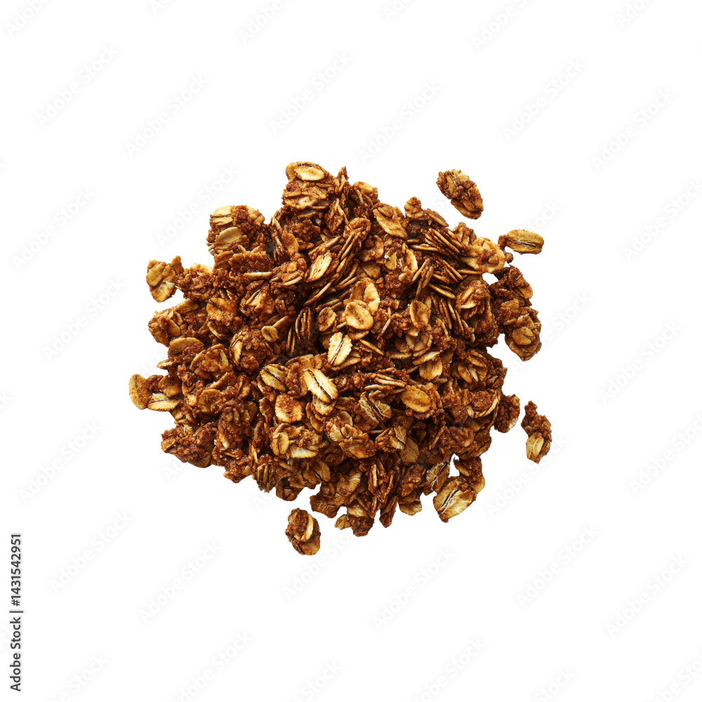 Obraz premium Heap of Homemade Granola Clusters - Top View