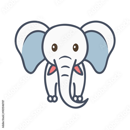 Cute Baby Elephant Illustration Vector Design Resource for All