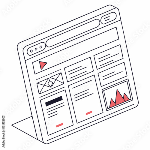 vector illustration of a newspaper
