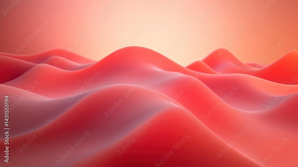 Obraz premium Abstract red hills sunset background design