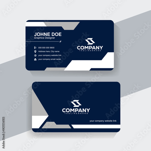 Wallpaper Mural Modern Navy Blue Vector Business Card for Corporate Use Torontodigital.ca