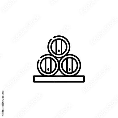Barrels icon flat vector design
