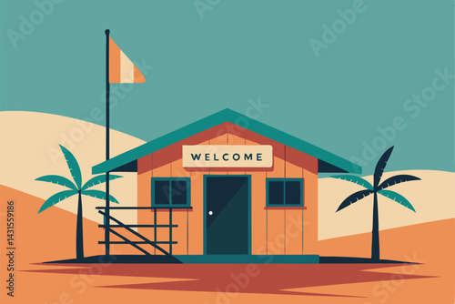 lifeguard tower on the beach