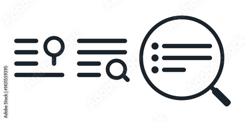 Search manage list icon. Illustration vector