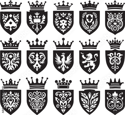 Royal Shield with Double Crown Emblem Vector

Heraldic Shield and Crown Symbol Design

Vintage Coat of Arms with Crowned Shield Illustration

