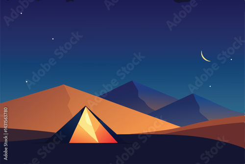 pyramids in the night