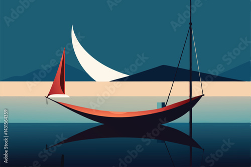 hammock-tied-to-a-sailboat-on-still-water--.eps
