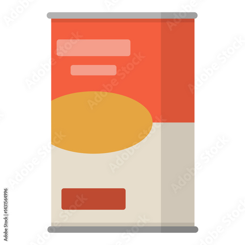 Canned food in a tin can isolated