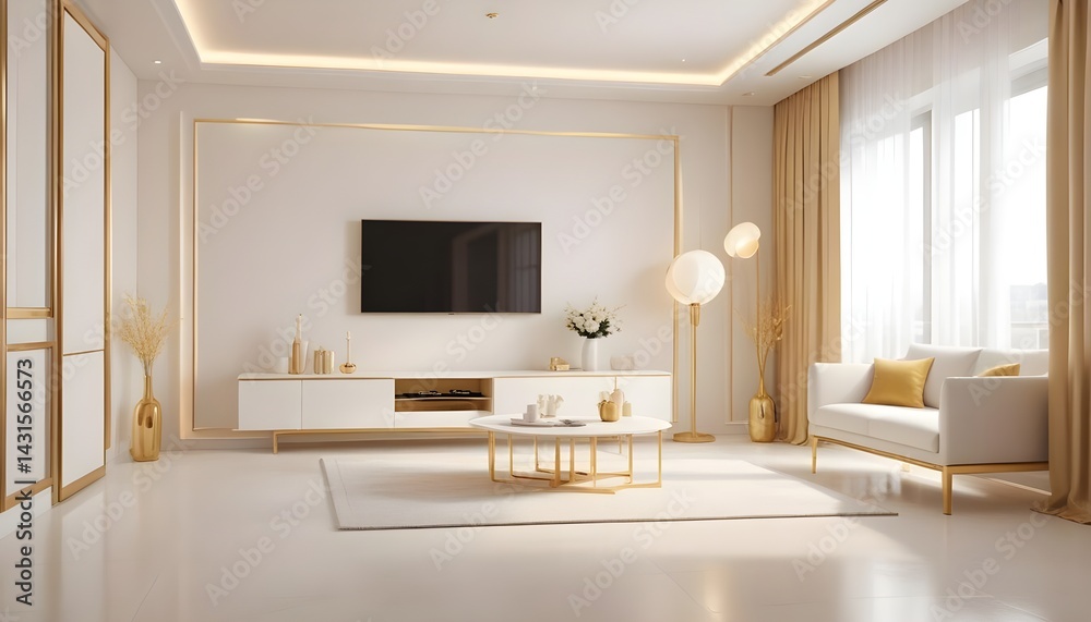 Photo interior modern design room 3d illustration Photo interior modern design room 3d illustration