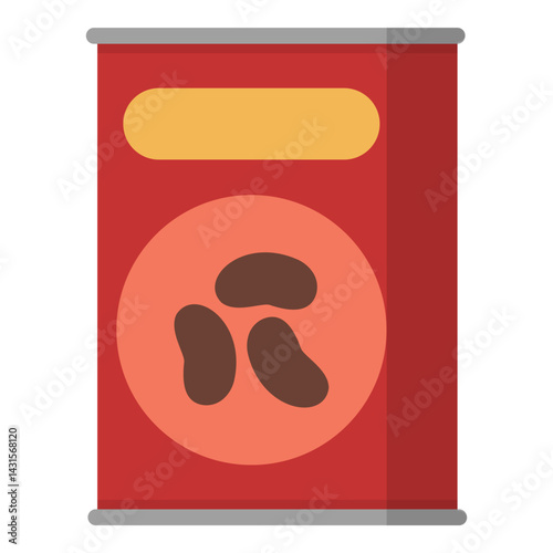 Canned beans in a tin can