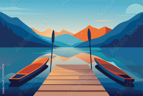 paddleboards-tied-up-at-wooden-dock
