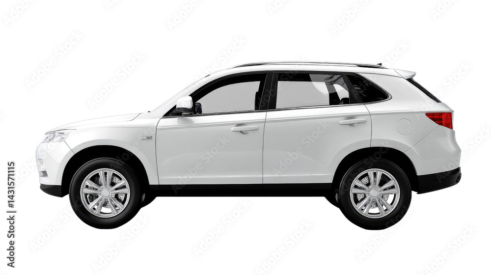 White SUV Side View White SUV Side View