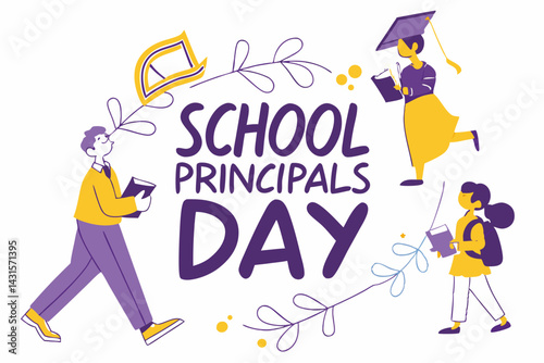 SCHOOL PRINCIPALS' DAY vector illustration