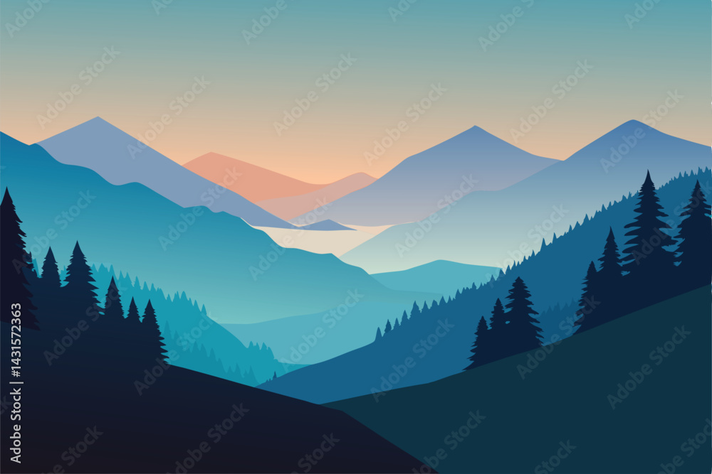 Obraz premium mountain landscape in the morning