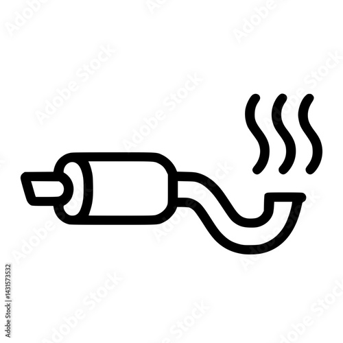 Car Exhaust Pipe Illustration – Emissions and Automotive System Icon