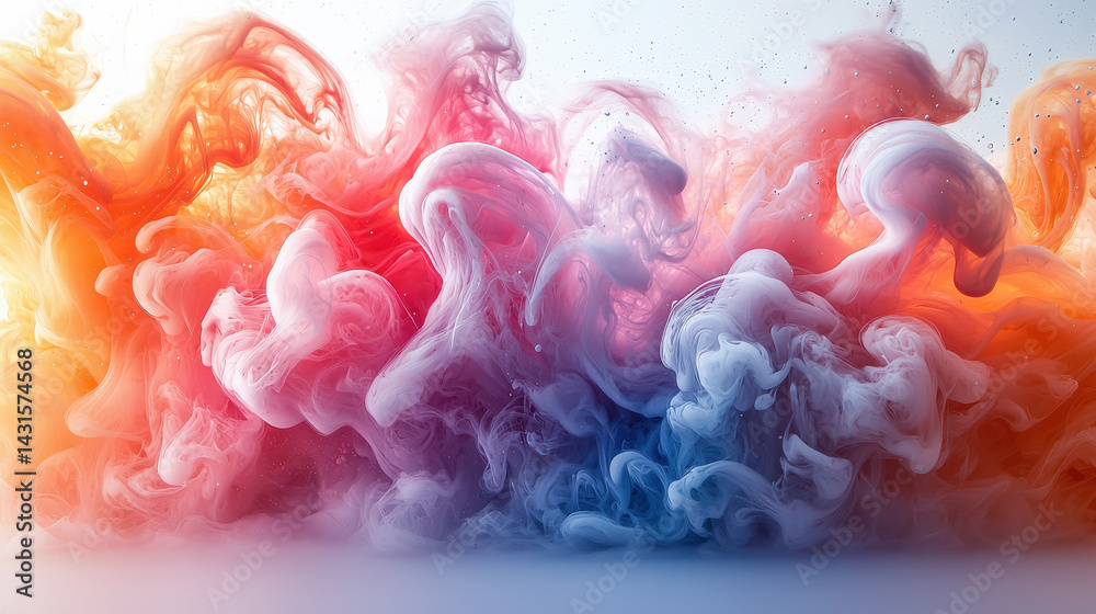 Fototapeta premium Dynamic colorful swirl art display abstract imagery digital creation vibrant environment artistic concept