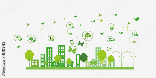 ecology city net zero icon 