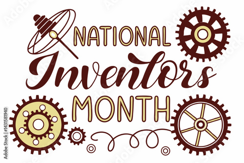NATIONAL INVENTORS MONTH vector illustration