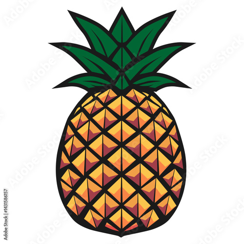 Geometric Pineapple Illustration